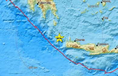 Ισχυρή σεισμική δόνηση 6,1 Ρίχτερ βορειοδυτικά της Κρήτης